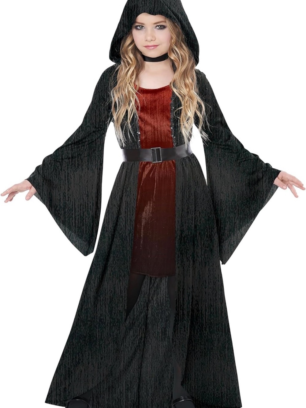 California Costumes Girls' Hooded Vampire Dress